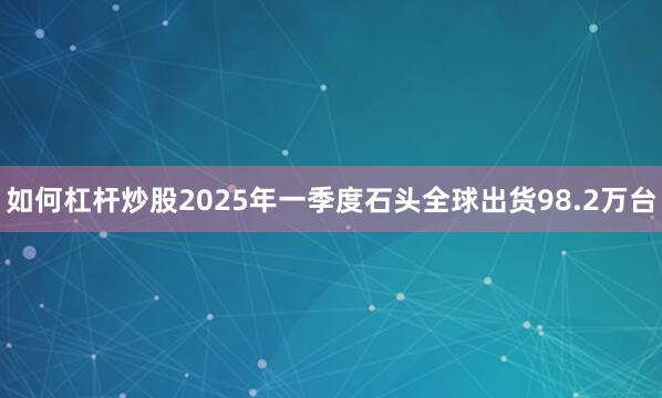 如何杠杆炒股2025年一季度石头全球出货98.2万台